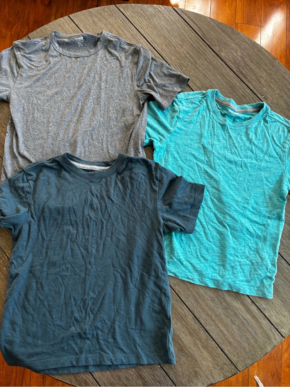 Kids Short Sleeve Tee Set - Gray, Teal, Dark Blue Old Navy Size 8